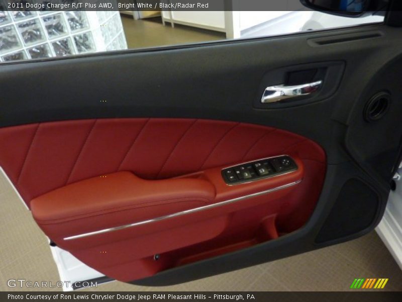 Bright White / Black/Radar Red 2011 Dodge Charger R/T Plus AWD