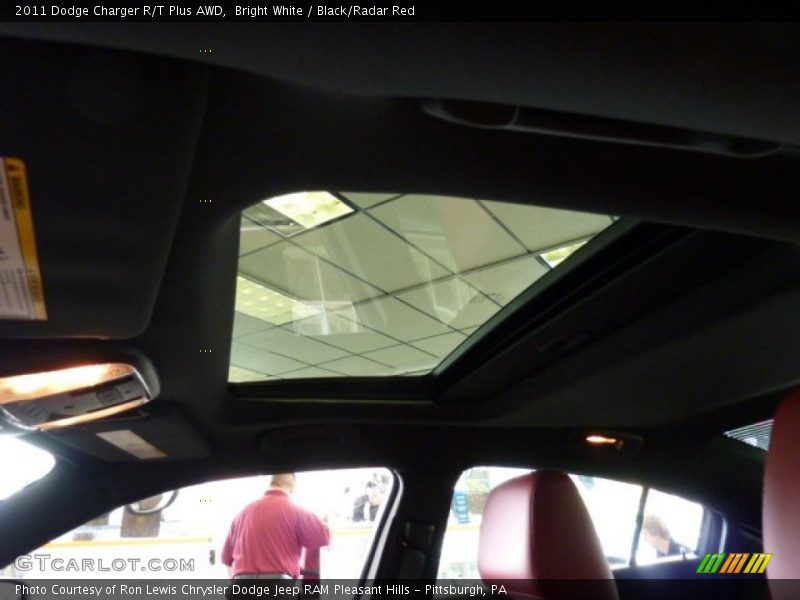 Bright White / Black/Radar Red 2011 Dodge Charger R/T Plus AWD