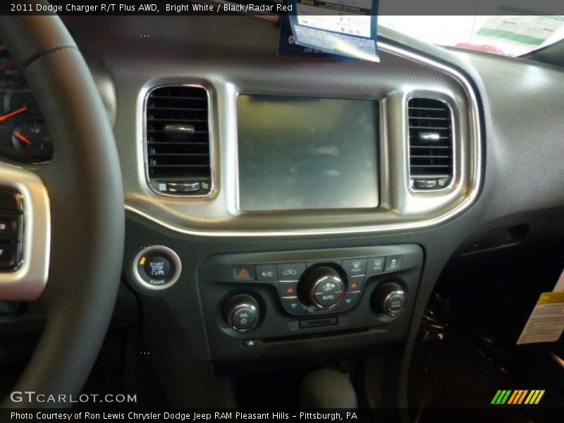 Bright White / Black/Radar Red 2011 Dodge Charger R/T Plus AWD