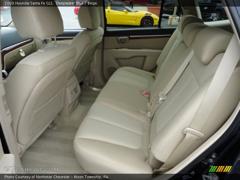 Deepwater Blue / Beige 2009 Hyundai Santa Fe GLS