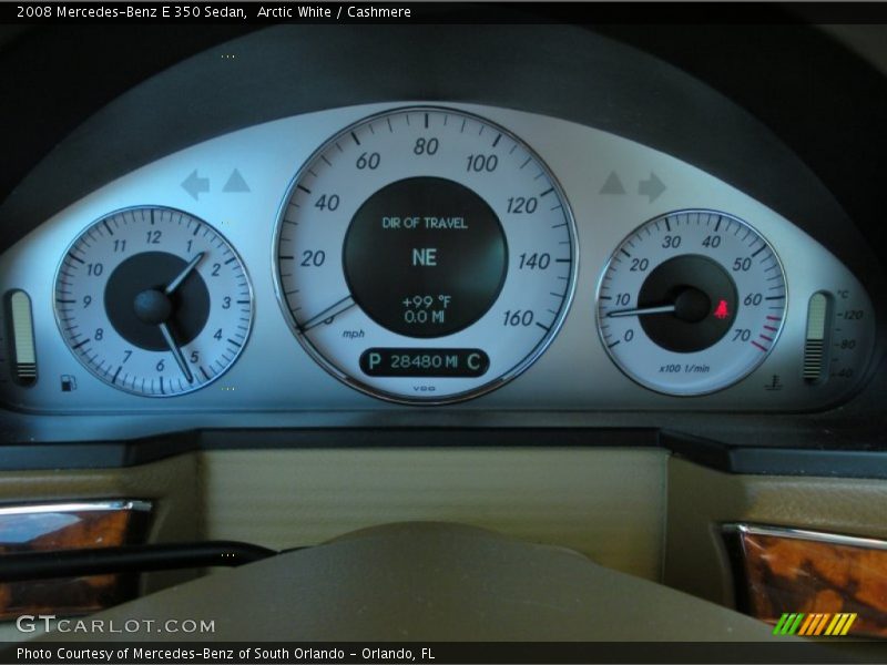 Arctic White / Cashmere 2008 Mercedes-Benz E 350 Sedan