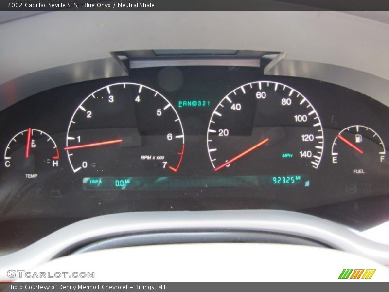  2002 Seville STS STS Gauges