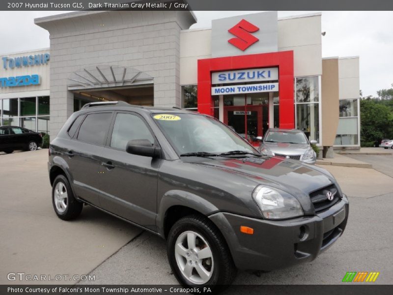 Dark Titanium Gray Metallic / Gray 2007 Hyundai Tucson GLS