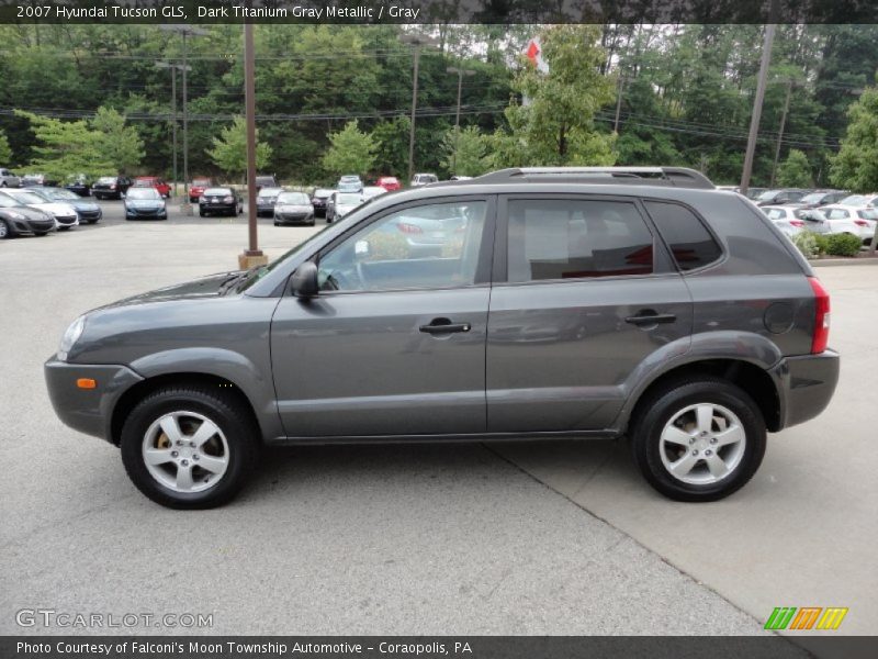 Dark Titanium Gray Metallic / Gray 2007 Hyundai Tucson GLS