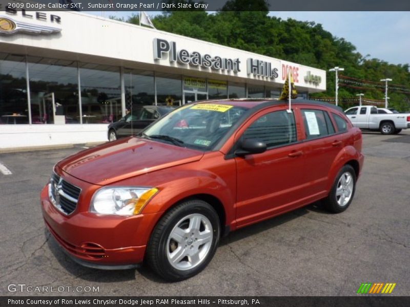 Sunburst Orange Pearl / Dark Slate Gray 2009 Dodge Caliber SXT
