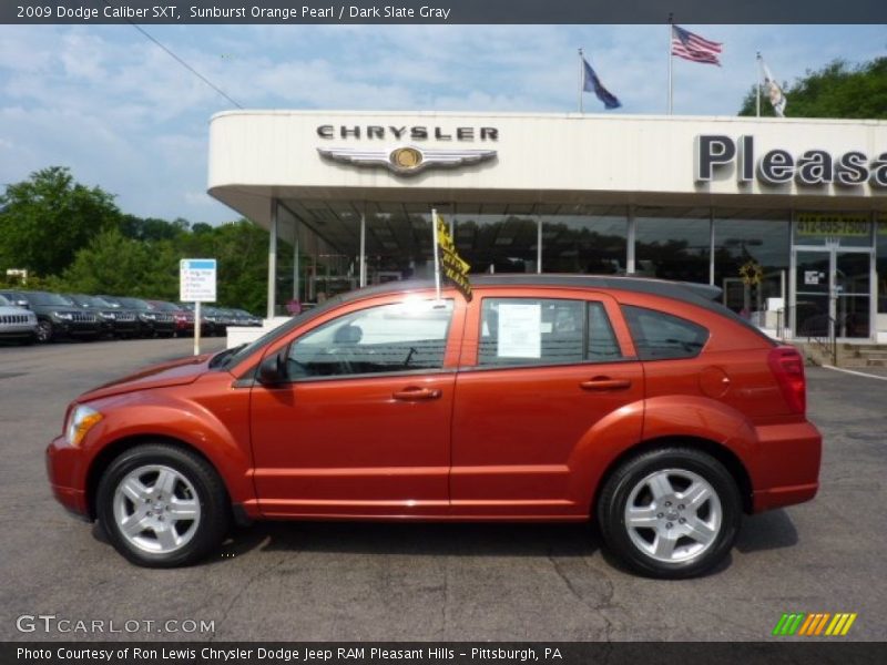 Sunburst Orange Pearl / Dark Slate Gray 2009 Dodge Caliber SXT