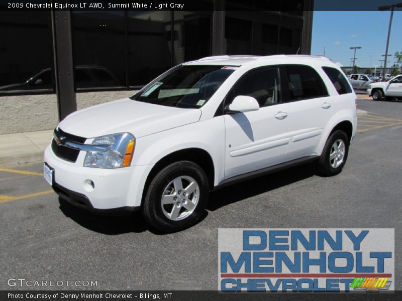 Summit White / Light Gray 2009 Chevrolet Equinox LT AWD