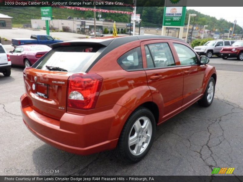 Sunburst Orange Pearl / Dark Slate Gray 2009 Dodge Caliber SXT