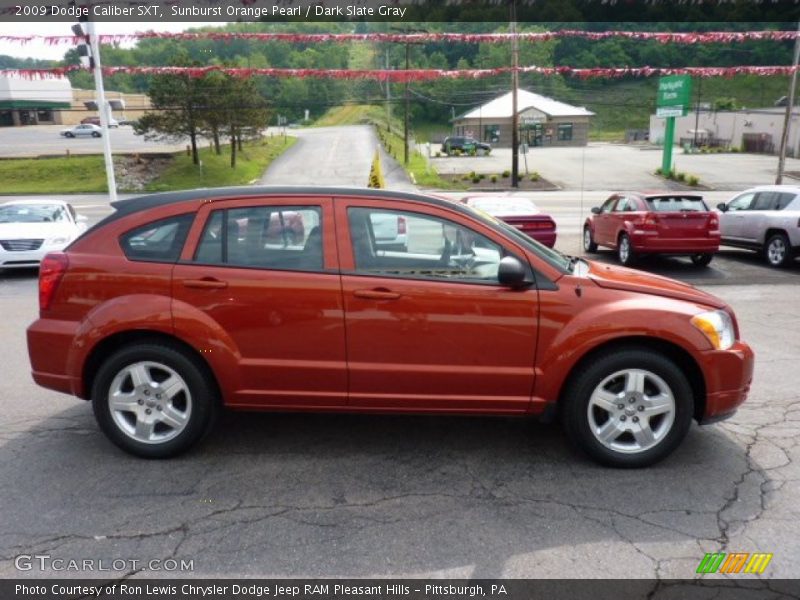 Sunburst Orange Pearl / Dark Slate Gray 2009 Dodge Caliber SXT