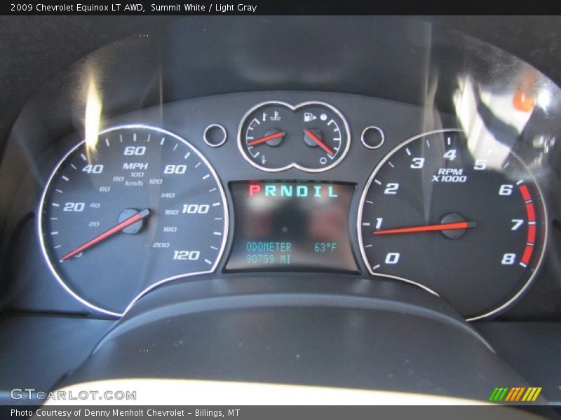 Summit White / Light Gray 2009 Chevrolet Equinox LT AWD