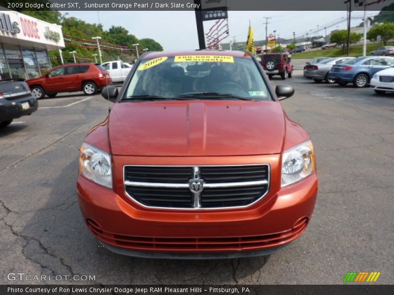 Sunburst Orange Pearl / Dark Slate Gray 2009 Dodge Caliber SXT