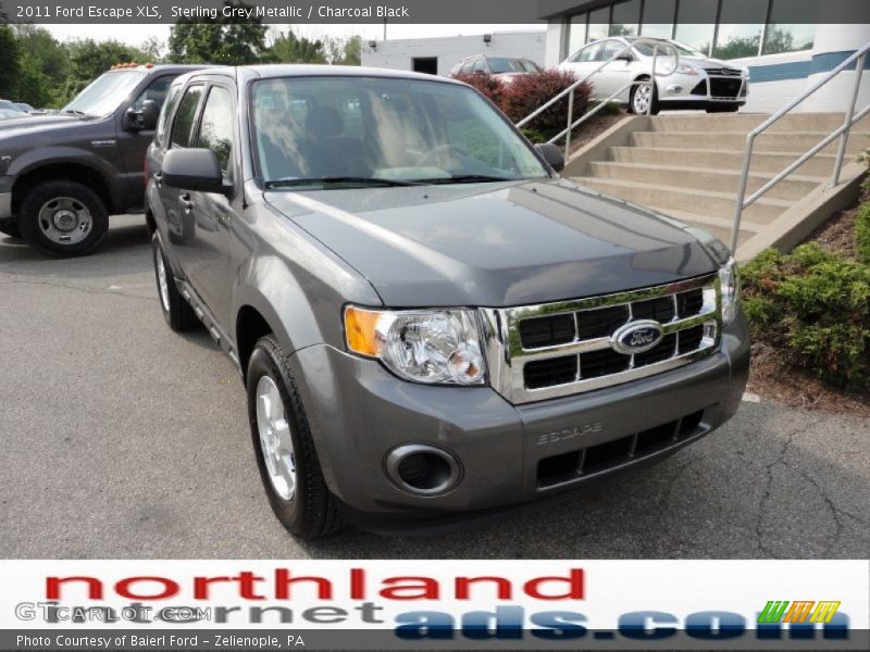 Sterling Grey Metallic / Charcoal Black 2011 Ford Escape XLS