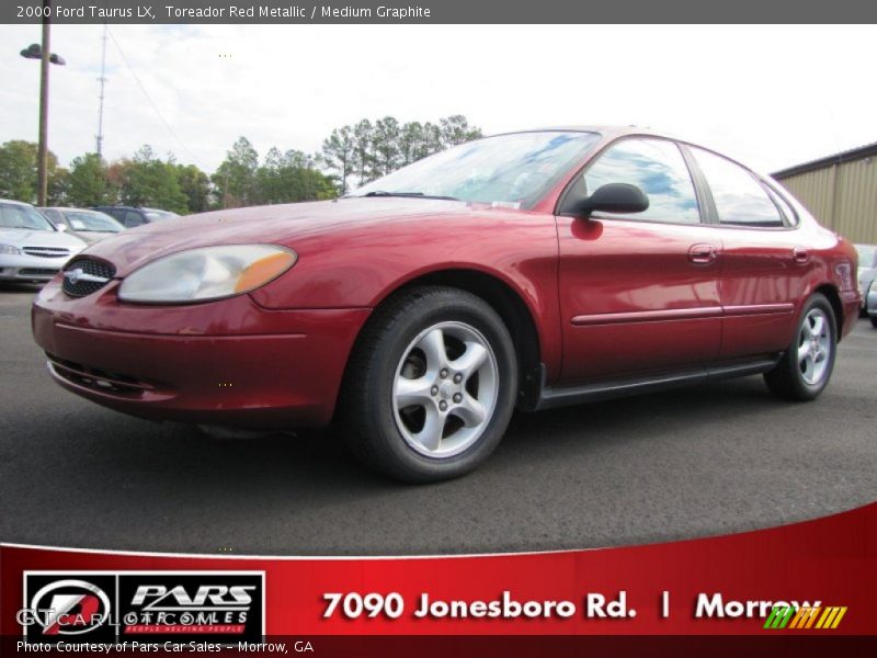 Toreador Red Metallic / Medium Graphite 2000 Ford Taurus LX