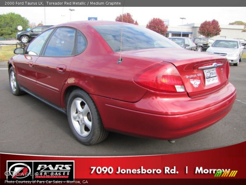 Toreador Red Metallic / Medium Graphite 2000 Ford Taurus LX