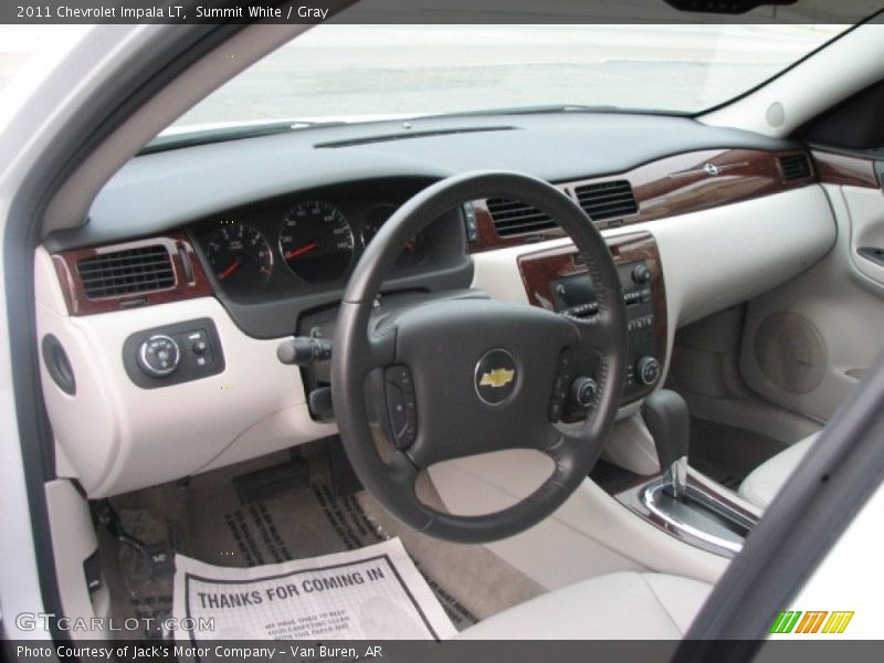 Summit White / Gray 2011 Chevrolet Impala LT