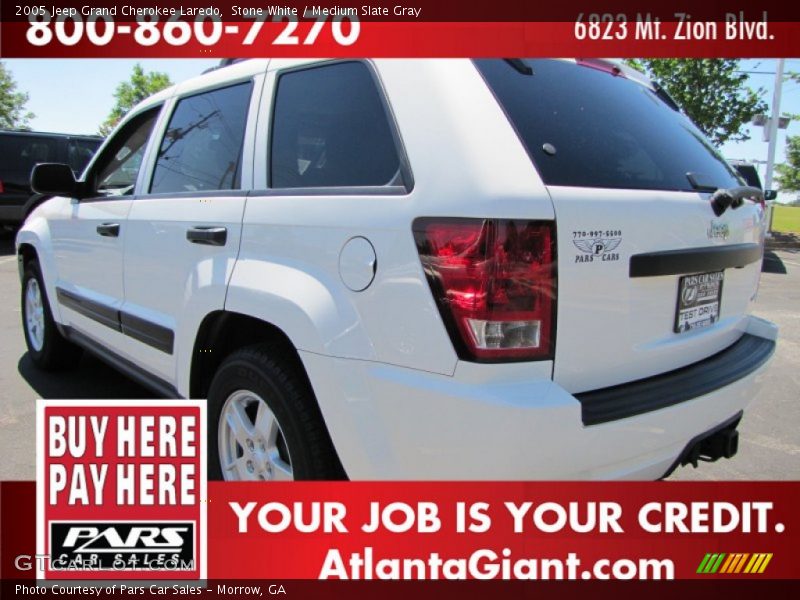 Stone White / Medium Slate Gray 2005 Jeep Grand Cherokee Laredo