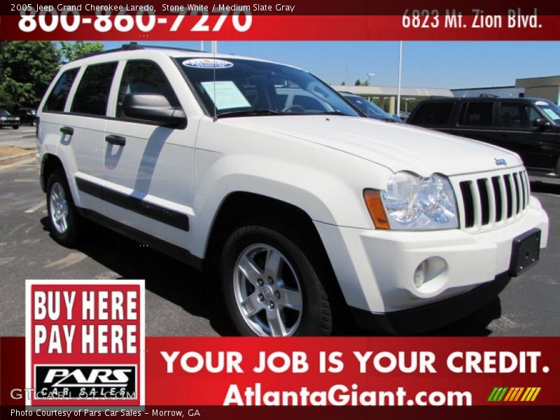 Stone White / Medium Slate Gray 2005 Jeep Grand Cherokee Laredo