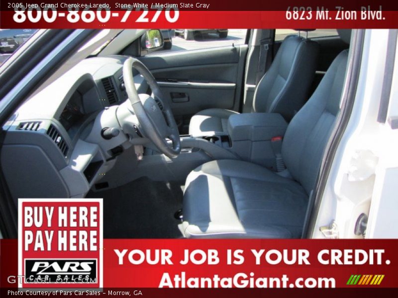 Stone White / Medium Slate Gray 2005 Jeep Grand Cherokee Laredo