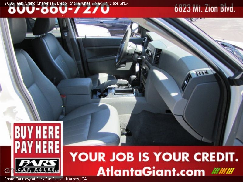 Stone White / Medium Slate Gray 2005 Jeep Grand Cherokee Laredo