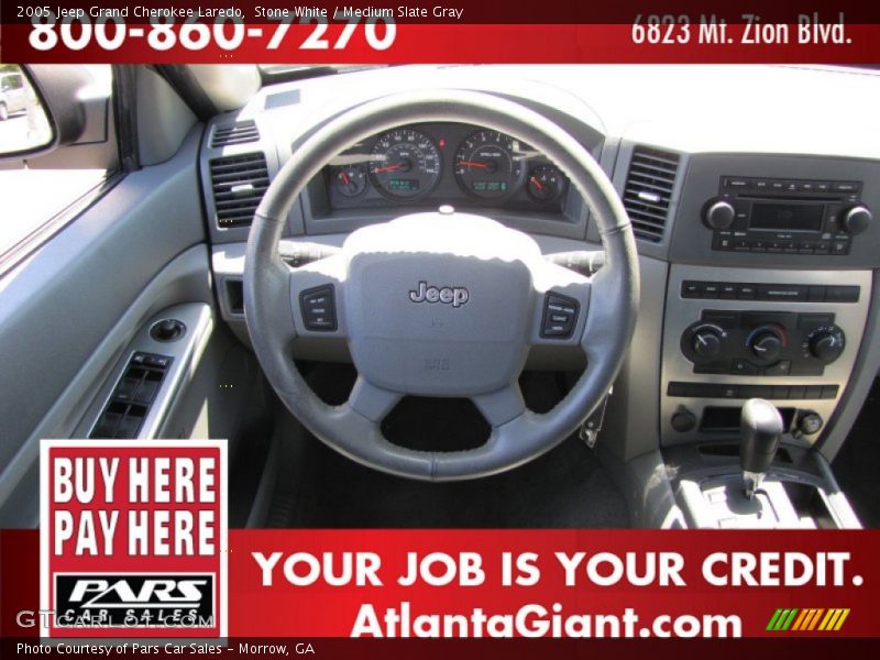Stone White / Medium Slate Gray 2005 Jeep Grand Cherokee Laredo
