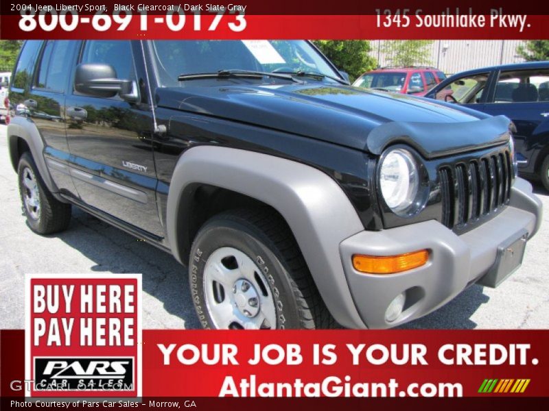 Black Clearcoat / Dark Slate Gray 2004 Jeep Liberty Sport
