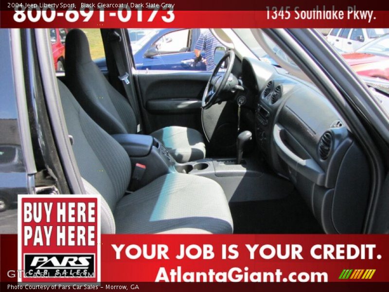 Black Clearcoat / Dark Slate Gray 2004 Jeep Liberty Sport