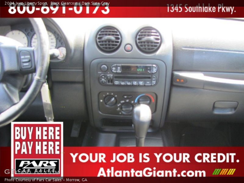 Black Clearcoat / Dark Slate Gray 2004 Jeep Liberty Sport