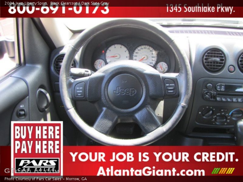 Black Clearcoat / Dark Slate Gray 2004 Jeep Liberty Sport