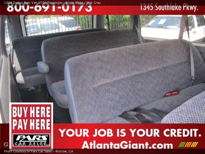 Bright White / Mist Gray 1999 Dodge Ram Van 3500 Passenger