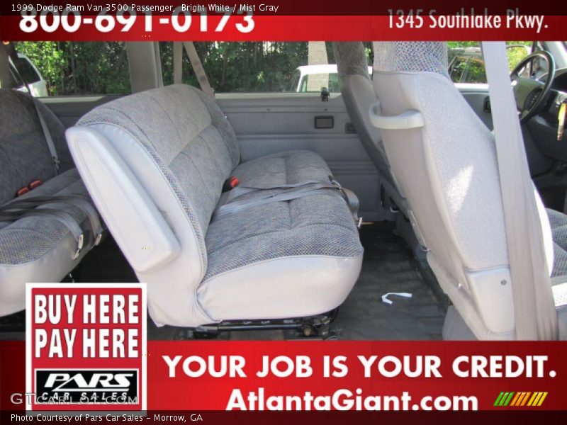 Bright White / Mist Gray 1999 Dodge Ram Van 3500 Passenger