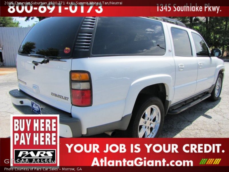 Summit White / Tan/Neutral 2005 Chevrolet Suburban 1500 Z71 4x4