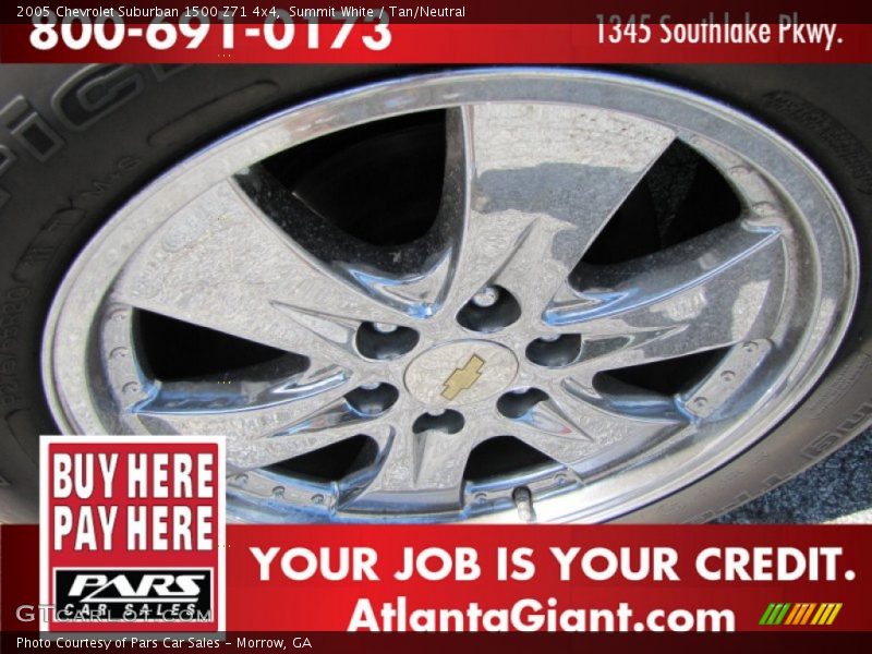 Summit White / Tan/Neutral 2005 Chevrolet Suburban 1500 Z71 4x4