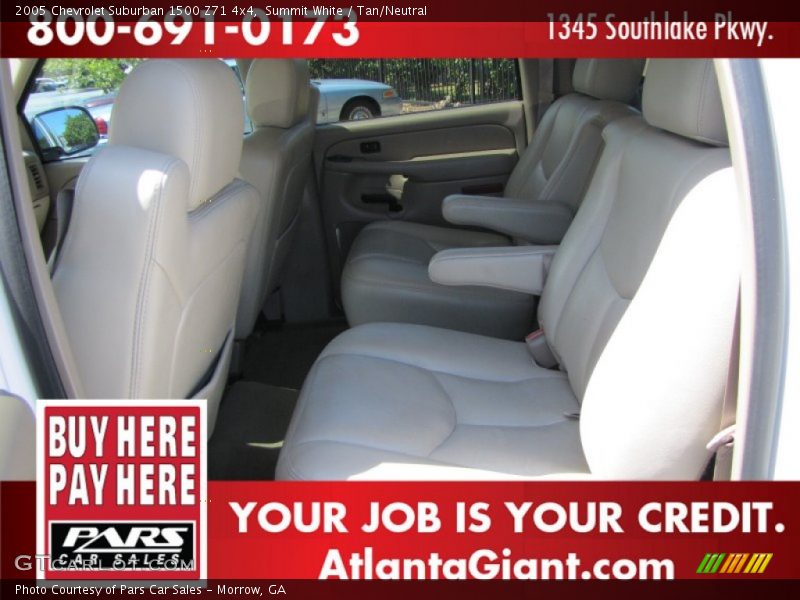 Summit White / Tan/Neutral 2005 Chevrolet Suburban 1500 Z71 4x4