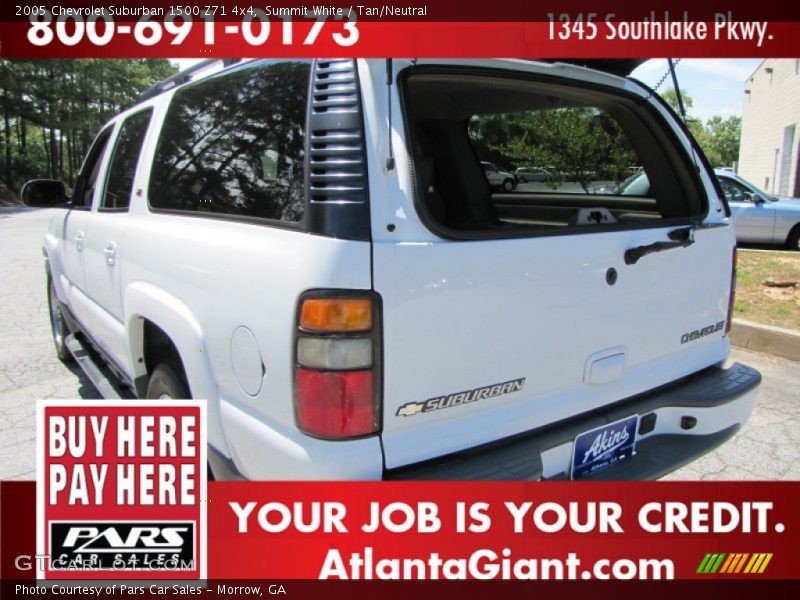 Summit White / Tan/Neutral 2005 Chevrolet Suburban 1500 Z71 4x4