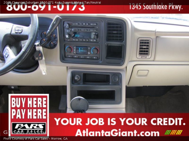 Summit White / Tan/Neutral 2005 Chevrolet Suburban 1500 Z71 4x4