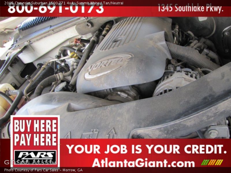 Summit White / Tan/Neutral 2005 Chevrolet Suburban 1500 Z71 4x4