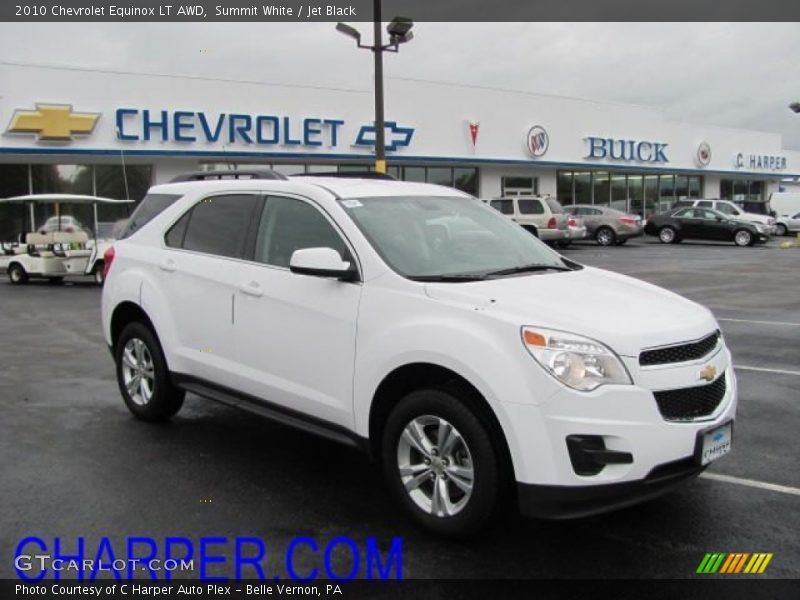 Summit White / Jet Black 2010 Chevrolet Equinox LT AWD