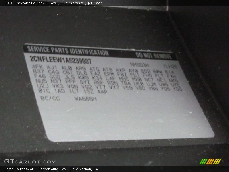 Summit White / Jet Black 2010 Chevrolet Equinox LT AWD
