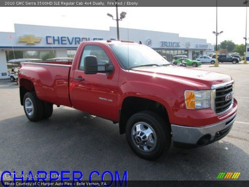 Fire Red / Ebony 2010 GMC Sierra 3500HD SLE Regular Cab 4x4 Dually