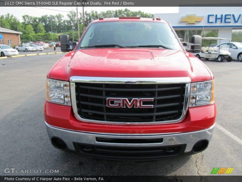 Fire Red / Ebony 2010 GMC Sierra 3500HD SLE Regular Cab 4x4 Dually
