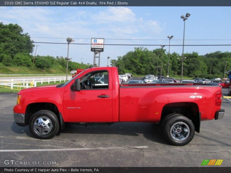 Fire Red / Ebony 2010 GMC Sierra 3500HD SLE Regular Cab 4x4 Dually