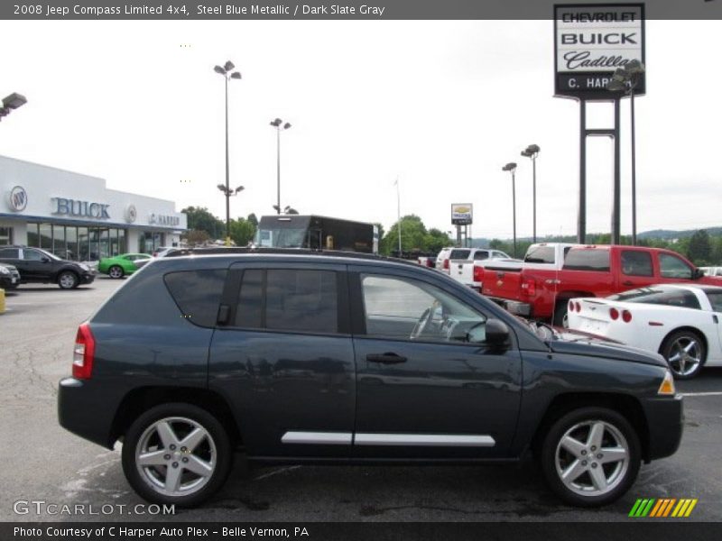 Steel Blue Metallic / Dark Slate Gray 2008 Jeep Compass Limited 4x4