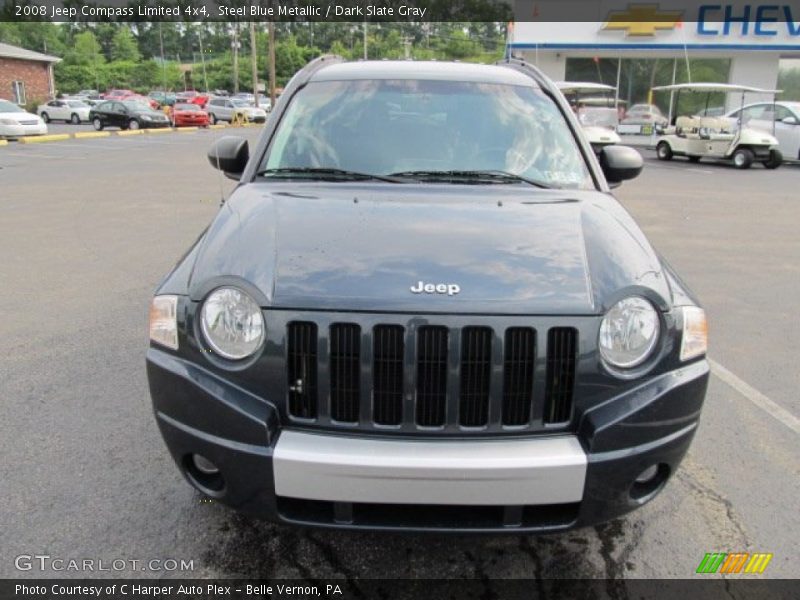 Steel Blue Metallic / Dark Slate Gray 2008 Jeep Compass Limited 4x4