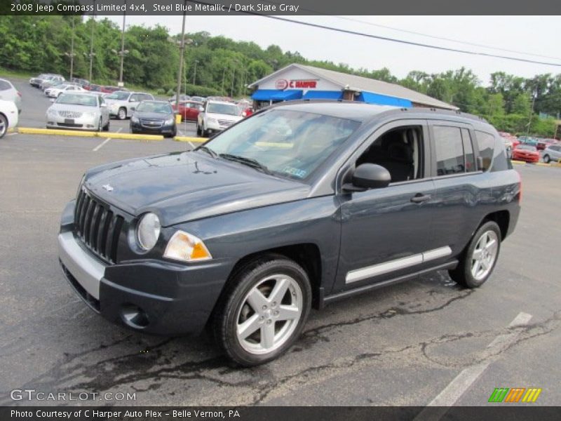 Steel Blue Metallic / Dark Slate Gray 2008 Jeep Compass Limited 4x4