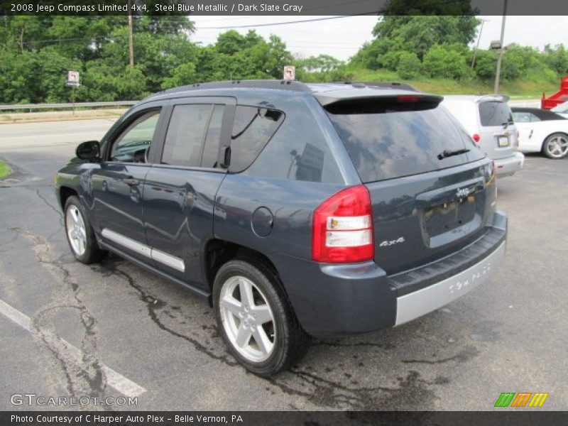 Steel Blue Metallic / Dark Slate Gray 2008 Jeep Compass Limited 4x4