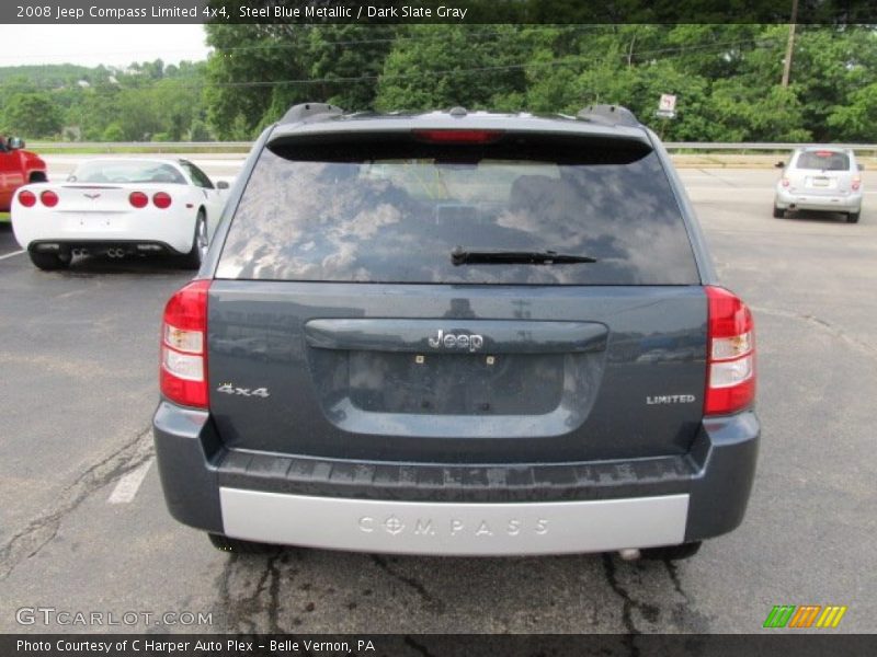 Steel Blue Metallic / Dark Slate Gray 2008 Jeep Compass Limited 4x4