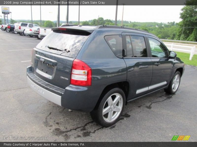 Steel Blue Metallic / Dark Slate Gray 2008 Jeep Compass Limited 4x4