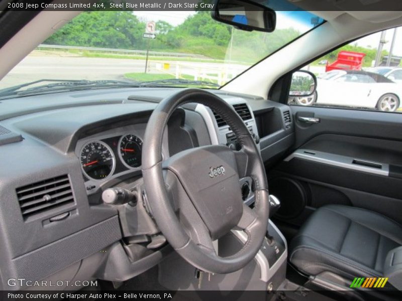 Steel Blue Metallic / Dark Slate Gray 2008 Jeep Compass Limited 4x4