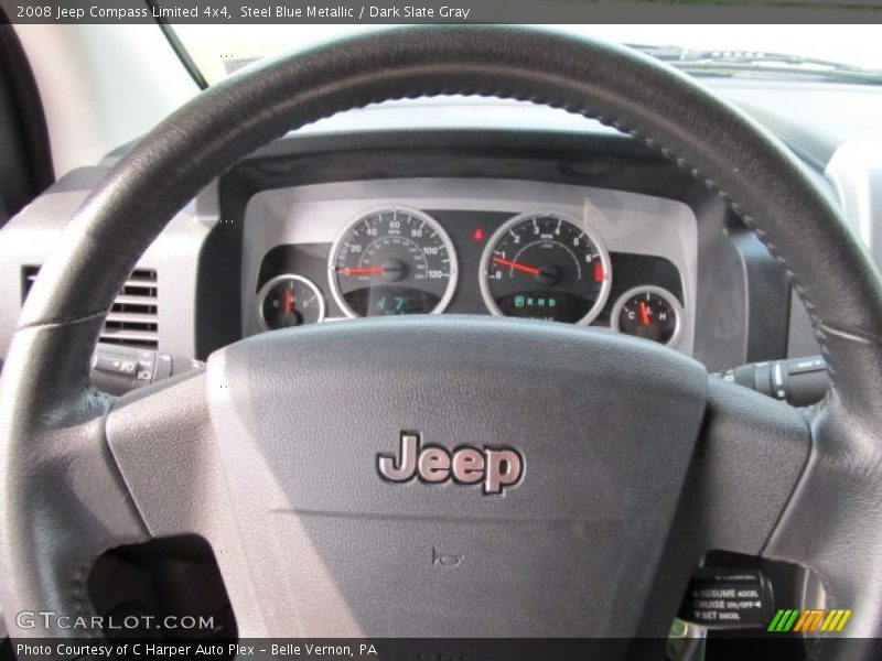 Steel Blue Metallic / Dark Slate Gray 2008 Jeep Compass Limited 4x4