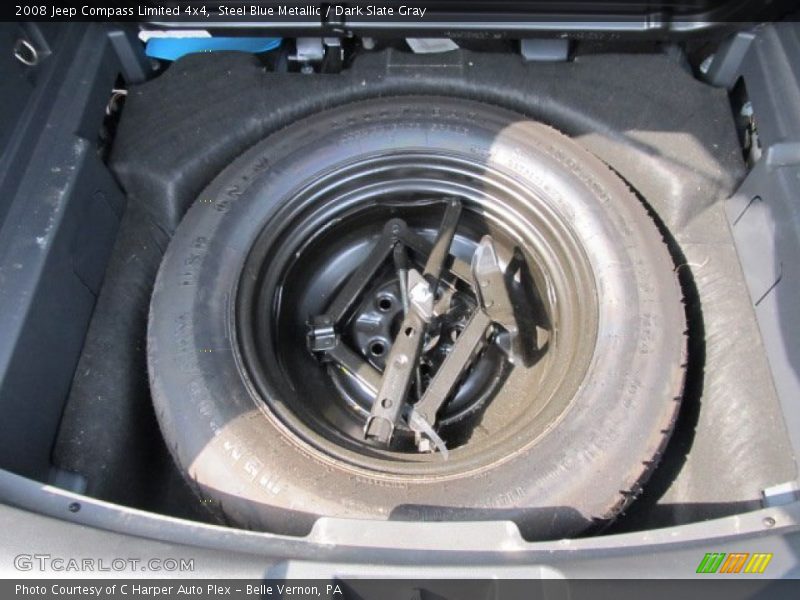 Steel Blue Metallic / Dark Slate Gray 2008 Jeep Compass Limited 4x4